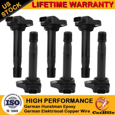 Paquete de 6 bobinas de encendido para Honda Odyssey V6 1999-2009 3,0 L 3,2 L 3,5 L 30520P8FA01 Foto 1 de 4