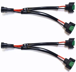Splitter Wire P C H8 Two Harness Fog Light Female Socket Replace Connector Lamp - Picture 1 of 6