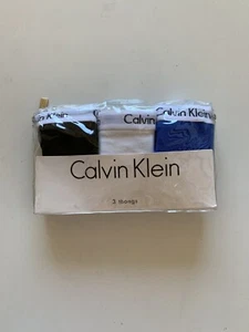 NIB! 3 Pack CALVIN KLEIN Women's Sz XL Carousel Cotton Thong Panties QD3587 - Picture 1 of 4