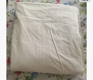 Frette King Size Sheet Half White Cotton Flat Sheet - Picture 1 of 4