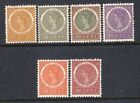 Netherlands Indies 1904-08 Wilhelmina 6 Values to 50c Mint OG H #51,53-57 CV$122