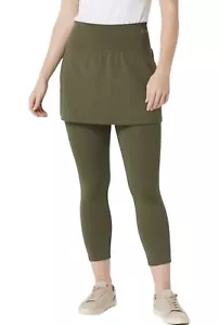 zuda Regular Z-Move Cropped Skirted Leggings Olive Women’s XXS NWT - Picture 1 of 7