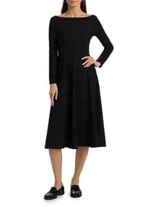 NWOT REFORMATION Wiley Stretch Cotton Midi-Dress Black Women's Size M $198 - Picture 1 of 8