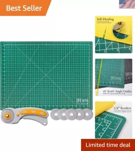 All-In-One Fabric Cutting Set - 18x24 Self-Healing Mat & Ergonomic Rotary Cutter - Picture 1 of 9