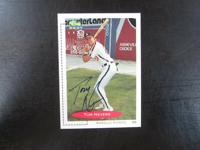 1991 Classic # 201 Tom Nevers Autograph Signed Card (B) Asheville Tourists  - Image 1 of 2
