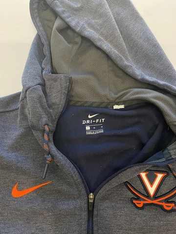 Virginia Cavaliers Nike Dri-Fit Jacket Full Zip Navy/Orange Size Medium Cover