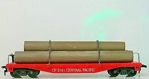 Model Power Flatcar ~ CENTRAL PACIFIC ~ Rd# 2141 Chained Log Load - RARE - HO - Picture 1 of 8