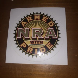 ARMED NRA with PRIDE - NRA National Rifle Association of America Car Decal - Picture 1 of 2