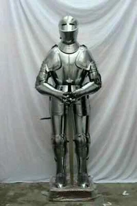 Medieval Gothic Suit of Armor Crusader Combat Knight Full Body Wearable Armour. - Picture 1 of 4