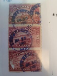 1929 Canada Post 20c Harvesting Wheat 3 Stamps