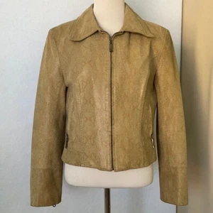 Dimension Vintage Genuine Leather SnakeSkin Jacket - Picture 1 of 12
