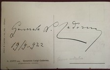 Cartolina firmata da Luigi Cadorna