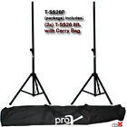 ProX T-SS26P Set of 2 Heavy Duty All Metal 8' Speaker Tripod Stands+Carry Case