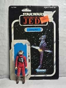 Vintage Star Wars Kenner 1983 B Wing Pilot ROTJ 77 Card - Picture 1 of 8