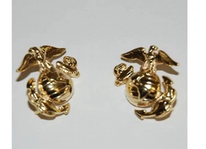 USMC Insignia Collare Distintivo Ottone Vite B Corpo dei Marines Esercito Marina Vietnam seconda guerra mondiale - Foto 1 di 3