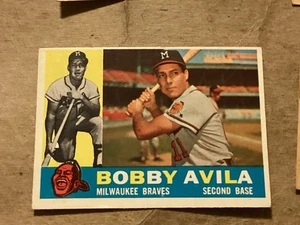 1960 Topps #90 Bobby Avila - Milwaukee Braves - Near Mint - Great Corners - No C - Picture 1 of 2