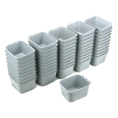 50-Pack - Gray Cage Cups for Chickens, Dogs, Pheasants, Rabbits Feed & Water - Image 1 of 4