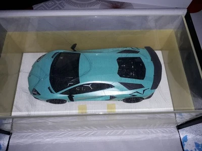 LAMBORGHINI AVENTADOR LP750-4 2015 SV PEARL MINT GREEN 1/18 MAKE UP EIDOLON - Photo 1/4
