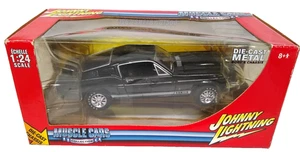 Johnny Lightning 1967 Black Ford Mustang Shelby GT500 428 Die Cast 1/24 53763A - Picture 1 of 13