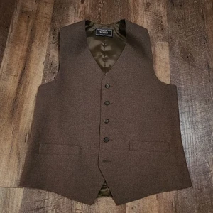 Levi's Menswear Action Suit Vest 43 Brown Vintage Sta-Prest - Picture 1 of 6
