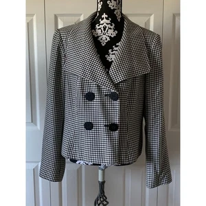 Liz Claiborne Blazer Jacke Hahnentritt Größe 16 Karriere Business - Bild 1 von 12