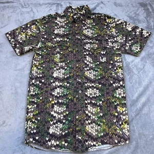 Diamondback Camouflage Shirt Mens Large Brown Green Camo Short Sleeve Hunting - Picture 1 of 13