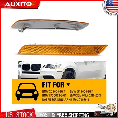 Luces reflectoras de parachoques delantero ámbar 2 piezas para BMW E70 X5M 2010-2013 E71 X6 Foto 1 de 4