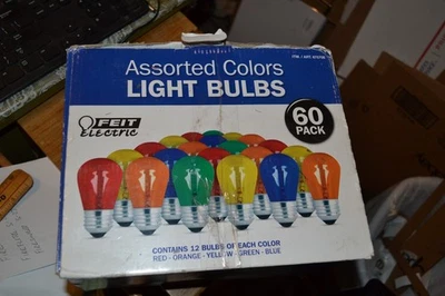 Feit Electric 60 Pack Sign Lamps Light Bulbs 5 Colors 12 Each 11S14-TR-130 - Image 1 of 4