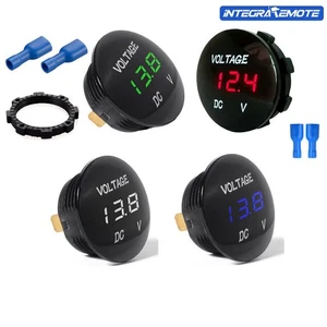 12V / 24V Voltmeter Auto Motorrad Voltanzeige Batterie Digital LED Anzeige - Bild 1 von 19