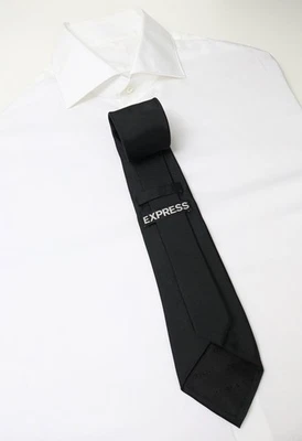 Express Tie Men's One Size 100% Silk Pointed Classic Black - image 1 of 4