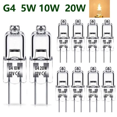 1-100 x G4 10W 20W Halogen Lampe Stiftsockellampe Warmweiß Birne Dimmbar 12V - Bild 1 von 4
