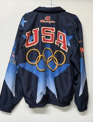 Champion Men's Size XL 1996 Atlanta Olympics Team USA Track Windbreaker Jacket - Image 1 of 3