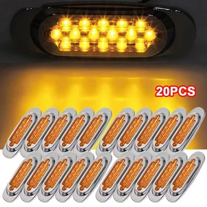 20 X 6,5"Led-Seitenmarkierungsleuchte Für Seitenmarkierungsleuchten Chromblende - Bild 1 von 15