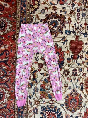 Pantalones de pijama Hanna Andersson rosa unicornio 120 cm EE. UU. 6-7 algodón orgánico ajuste ajustado Foto 1 de 4