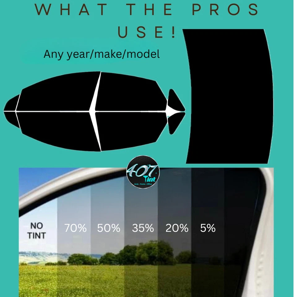 Window Tint Precut Full Car Carbon Front/Back Doors+RearWindow For All Volvo's - Image 1 of 4