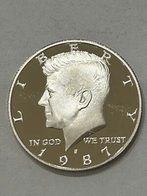 1987-S PROOF KENNEDY HALF DOLLAR With Die Chip Errors (#6) - Image 1 of 4