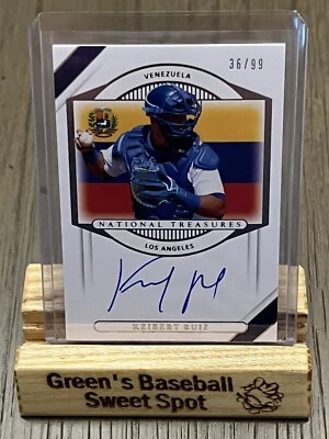 2021 Panini National Treasures Keibert Ruiz Auto 36/99 LA Dodgers, Nationals - Image 1 of 3
