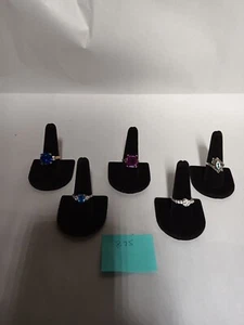 Vintage Sterling 925 Rings. Lot Of 5. Various Stones. All Size 8.75. - Picture 1 of 6