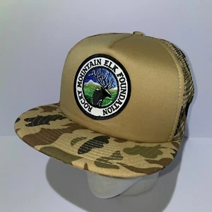 Rocky Mountain Elk Foundation Snapback Mütze Vintage Green Camo Trucker - Bild 1 von 7