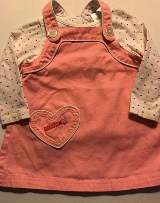 Vestido Mono LIZ CLAIBORNE BABY Con Top Manga Larga Coordinada, 18 Meses Foto 1 de 4