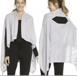 Fabletics Lily Grey Lightweight Active Gym Wear Scarf Shrug Wrap Top Breathable - Picture 1 of 4
