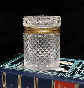 Old Baccarat Diamant Bizot jewelry box w/Bronze Decoration Antique Before 1936 - Picture 1 of 24
