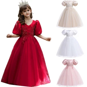 Flower Kids Girls Bridesmaid Wedding Party Dress Pageant Princess Prom Gown Ball - Picture 1 of 54