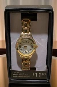 Reloj analógico para mujer dorado, batería de larga duración - Imagen 1 de 4