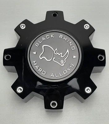 USED Black Rhino Gloss Black Wheel Center Cap SCREWS NOT INCLUDED  CAP M-916 - Image 1 of 2