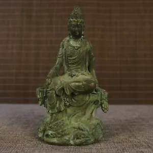 Collect China old bronze Copper hand made free avalokitesvara buddha statue - Picture 1 of 9
