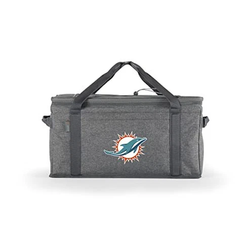 PICNIC TIME NFL Miami Dolphins 64 Can Collapsible Insulated Cooler, (Heathere Cover