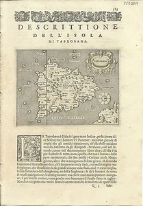 Antique maps, Taprobana [Porcacchi, 1576] - Picture 1 of 1