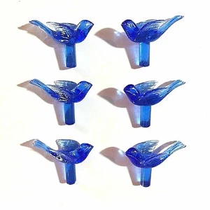 50 Large Blue Feathered Doves Birds for Ceramic Christmas Tree - Picture 1 of 4