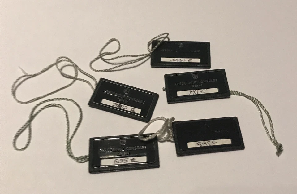 RARE LOT 5 ETIQUETTES, ETIQUETA, TAG MONTRE FREDERIQUE CONSTANT @ WATCH - Image 1 of 4